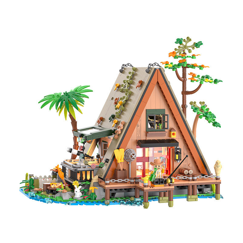 Mini Brick Hunter Forest Cabin 1486PCS | SakiBricks