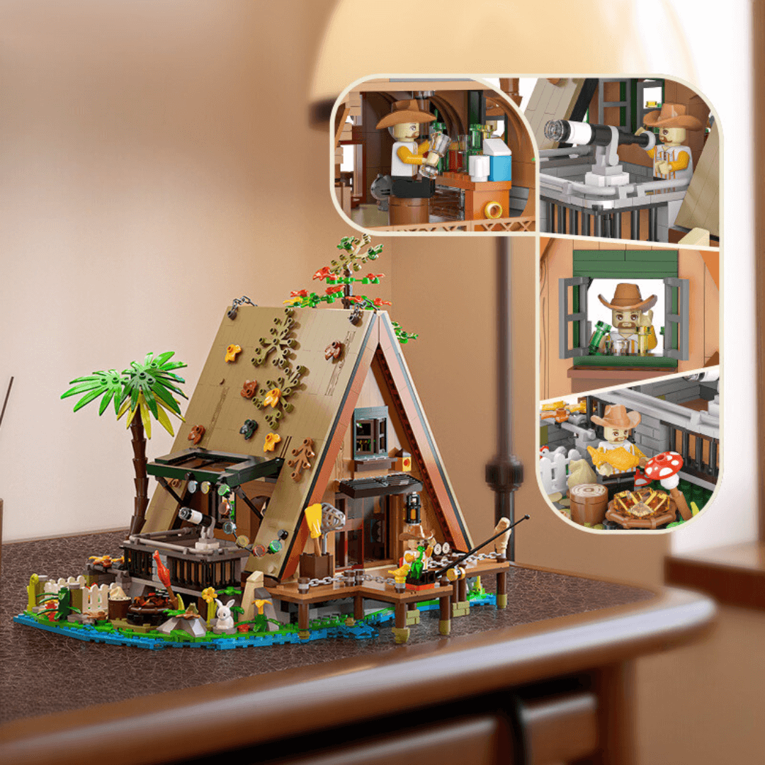 Mini Brick Hunter Forest Cabin 1486PCS | SakiBricks