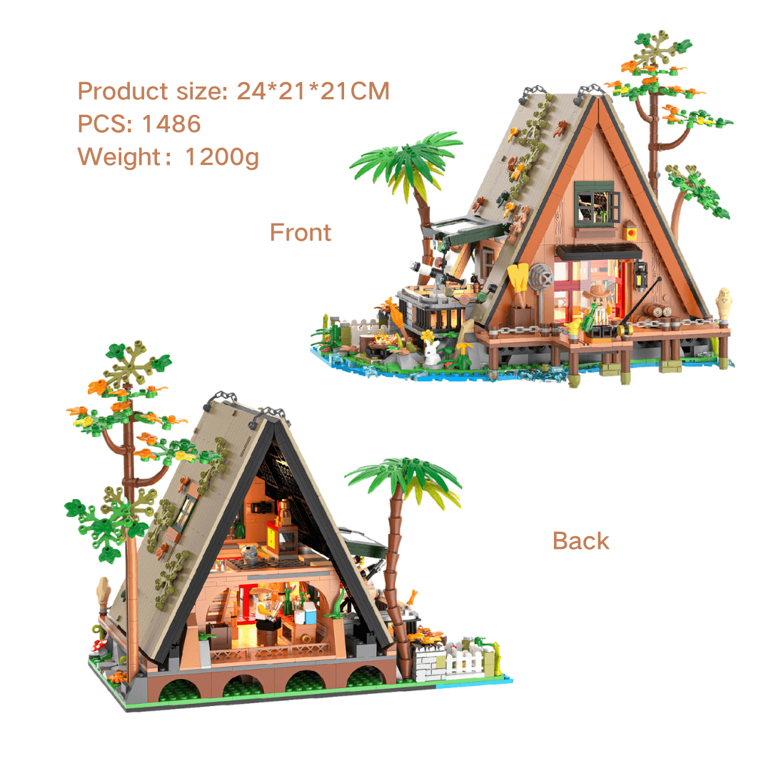 Mini Brick Hunter Forest Cabin 1486PCS | SakiBricks