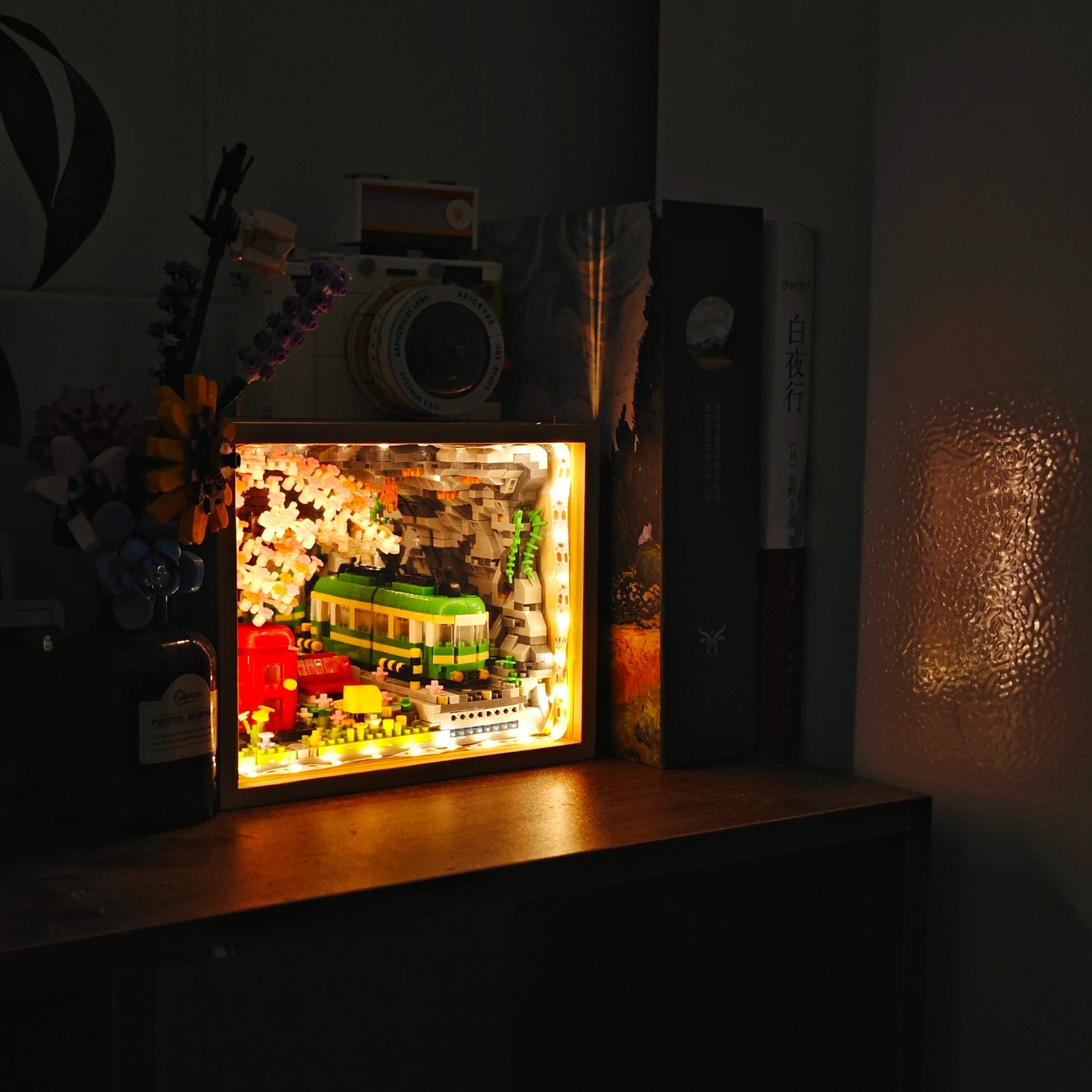 Sakura Train Photo Frame Night Light 1088PCS | Build & Relax 🌸💡| SakiBricks