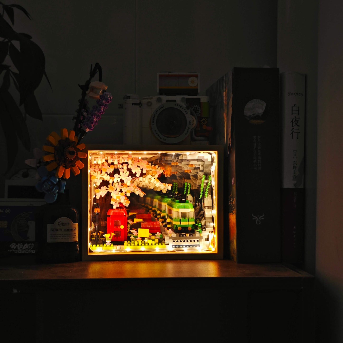 Sakura Train Photo Frame Night Light 1088PCS | Build & Relax 🌸💡| SakiBricks
